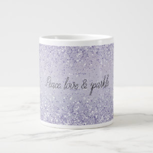 Paars Lavender Ombre Glitter Sparkle Grote Koffiekop
