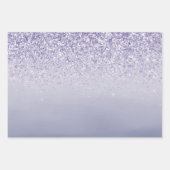 Paars Lavender Ombre Glitter Sparkle Inpakpapier Vel (Voorkant 3)
