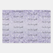 Paars Lavender Ombre Glitter Sparkle Inpakpapier Vel (Voorkant)