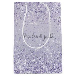 Paars Lavender Ombre Glitter Sparkle Medium Cadeauzakje