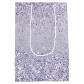 Paars Lavender Ombre Glitter Sparkle Medium Cadeauzakje (Achterkant)