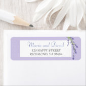 Paars Lavender Return-adres Etiket (Insitu)
