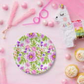 Paars lavender roze ventilator papieren bordje (Feest)