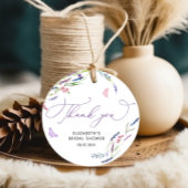 Paars lavender Vrijgezellenfeest Dank u wel voor d Bedankjes Labels