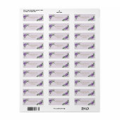 Paars Lavender Waterverf Floral Bouquet Elegant Etiket (Full Sheet)