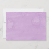 Paars Lavender Wisteria Rehearsal Dinner Kaart (Achterkant)