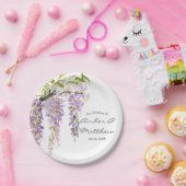 Paars Lavender Wisteria Wedding Papieren Bordje (Feest)