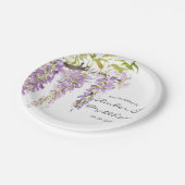 Paars Lavender Wisteria Wedding Papieren Bordje (Gekanteld)