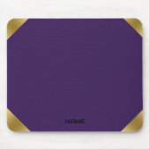 Paars leder afbeelding met goudaccenten muismat (Voorkant)