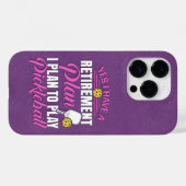 Paars leder Funny Pickleball Case-Mate iPhone Case (Achterkant (horizontaal))