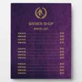 Paars leder in de winkel fotoplaat (Voorkant)