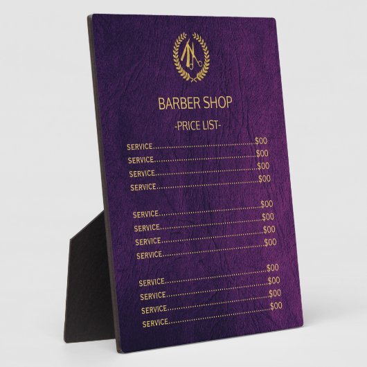 Paars leder in de winkel fotoplaat (Zijkant)