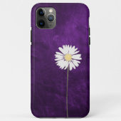 paars leder met madeliefje Case-Mate iPhone case (Achterkant)