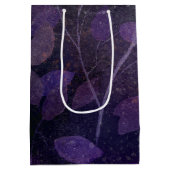 Paars leder op zondag in zwart medium cadeauzakje (Achterkant)