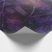 Paars leder op zwart cadeaupapier (Hoek)