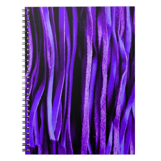 Paars leder, scharnieren en Fancy Notitieboek (Voorkant)