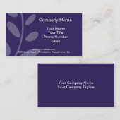 Paars leder Visitekaartje (Voorkant / Achterkant)