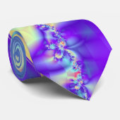 Paars Lei Fractal Abstract Stropdas (Opgerold)