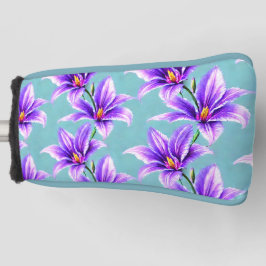 Paars Lelietje-van-dalen patroon Golfheadcover