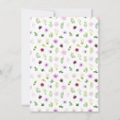 Paars lentekort Vrijgezellenfeest Bedankkaart (Achterkant)