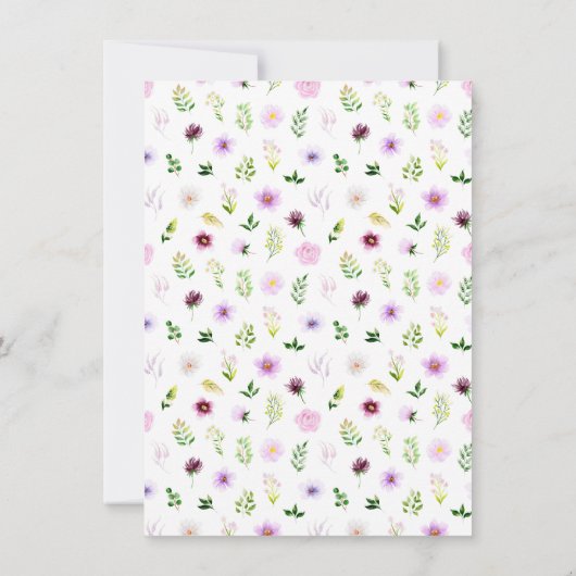 Paars lentekort Vrijgezellenfeest Bedankkaart (Achterkant)