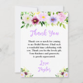 Paars lentekort Vrijgezellenfeest Bedankkaart (Voorkant)