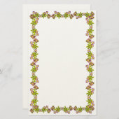 Paars Lenten Roos Helleborus Stationery Briefpapier (Voorkant / Achterkant)