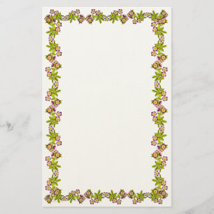 Paars Lenten Roos Helleborus Stationery Briefpapier