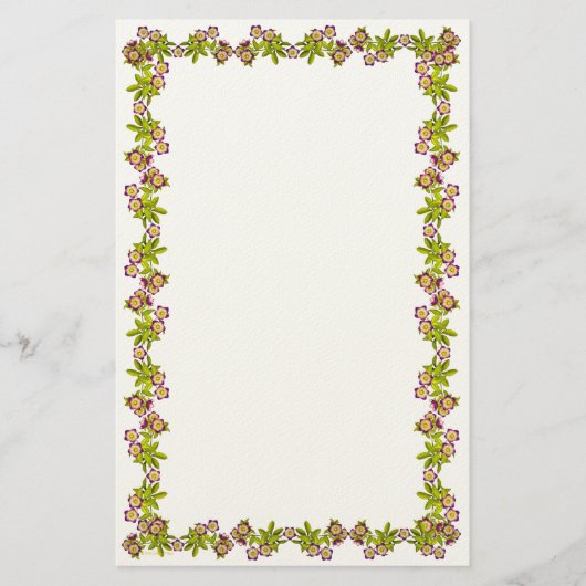 Paars Lenten Roos Helleborus Stationery Briefpapier (Voorkant)