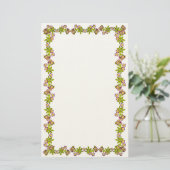 Paars Lenten Roos Helleborus Stationery Briefpapier (Staand voorkant)