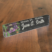 Paars Lenten Roos Naambordje (Zijkant)