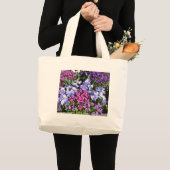Paars lentevloeren grote tote bag (Voorkant (product))