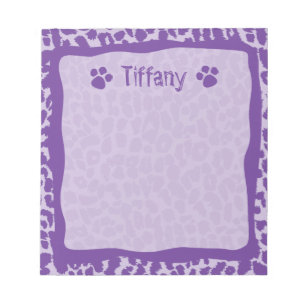 Paars Leopard Cheetah Animal Blocnote