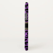 Paars Leopard Monogram Dierlijk Druk iPhone X Hoes (Achterkant / rechts)