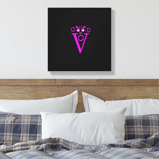 Paars Letter Face Wrapped Canvas (Insitu (Slaapkamer))