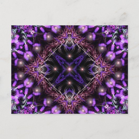 Paars licht fractaal Briefkaart (Voorkant)