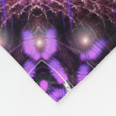 Paars licht fractal tapestammen fleece deken (Hoek)