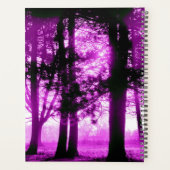 Paars Licht met Silhouet Bomen Planner (Achterkant)