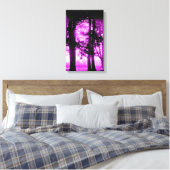 Paars Licht met Silhouette Trees Canvas (Insitu (Slaapkamer))