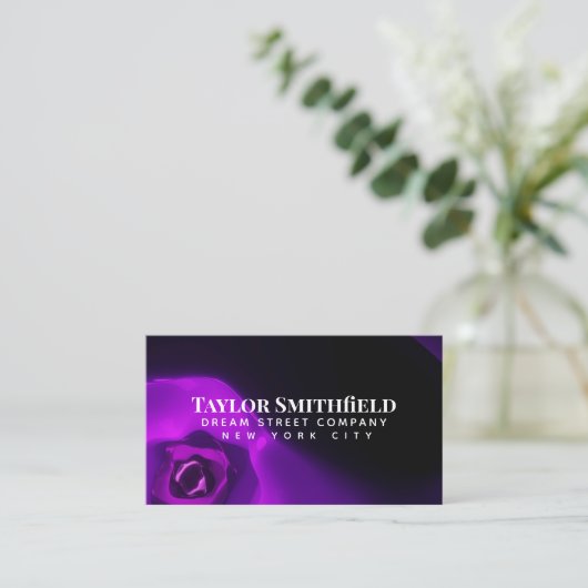 Paars licht modern Visitekaartje (Staand voorkant)