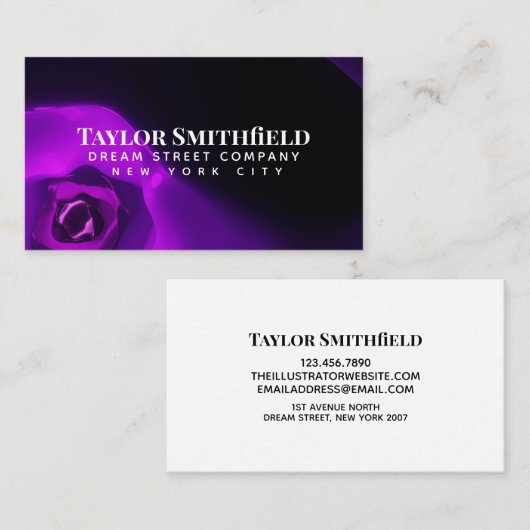 Paars licht modern Visitekaartje (Voorkant / Achterkant)