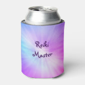 Paars licht Reiki Master-ontwerp Blikjeskoeler (Blikje Voorkant)