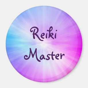 Paars licht Reiki Master-ontwerp Magneet