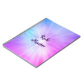 Paars licht Reiki Master-ontwerp Notitieboek (Linkerzijde)