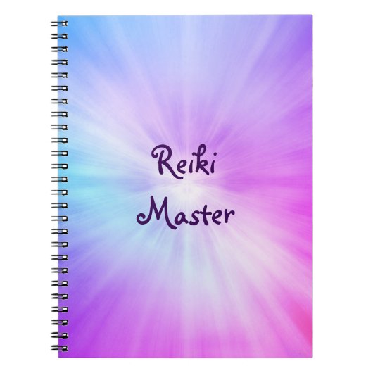 Paars licht Reiki Master-ontwerp Notitieboek (Voorkant)