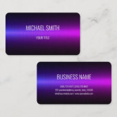 Paars licht Roestvrij staal Visitekaartje (Voorkant / Achterkant)