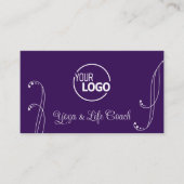 Paars lichtgrijs  met Logo en foto Visitekaartje (Voorkant)