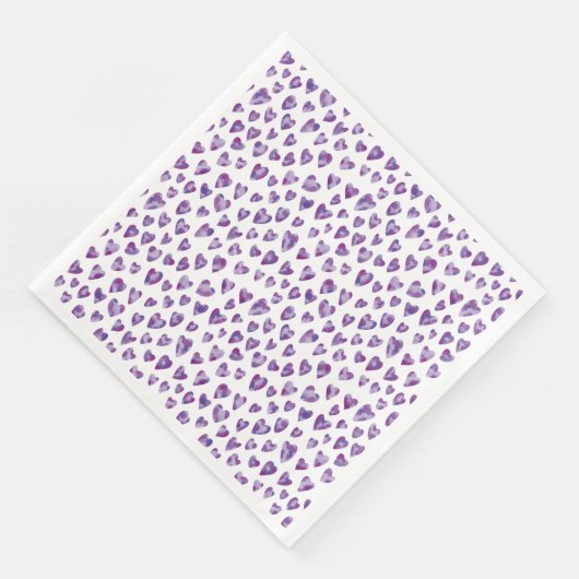 Paars liefdeshartritme servet (Hoek)