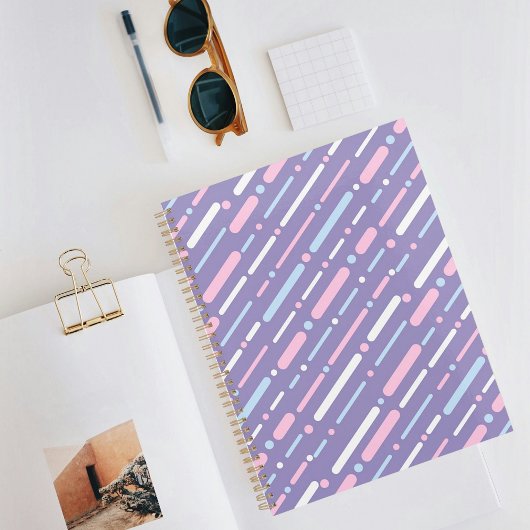 Paars Lijn Patroon Planner