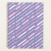 Paars Lijn Patroon Planner (Voorkant)